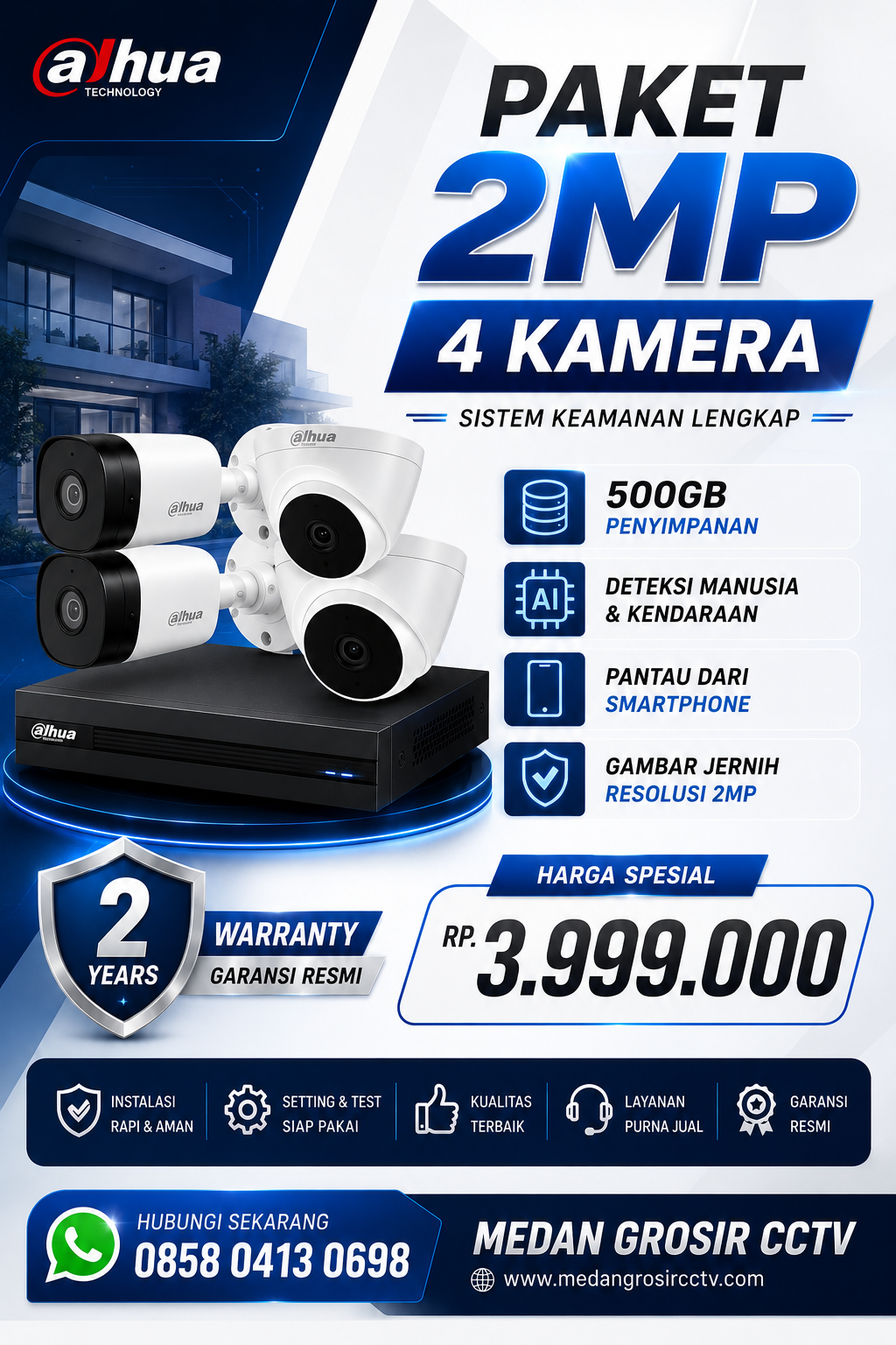 Paket Cctv 2MP 4 Channel